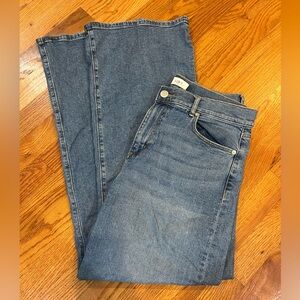 High rise wide leg jeans